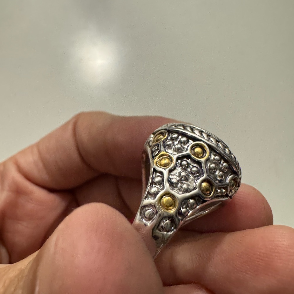 Large Rhinestone 925 Cocktail Rings - Picture 4 of 9